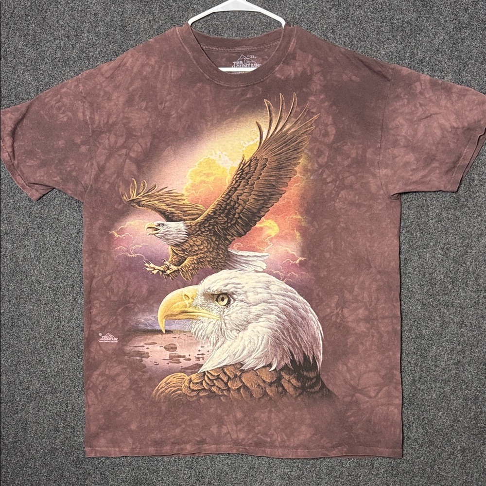 The Mountain Men's Soaring Eagle T-Shirt - Brown and White